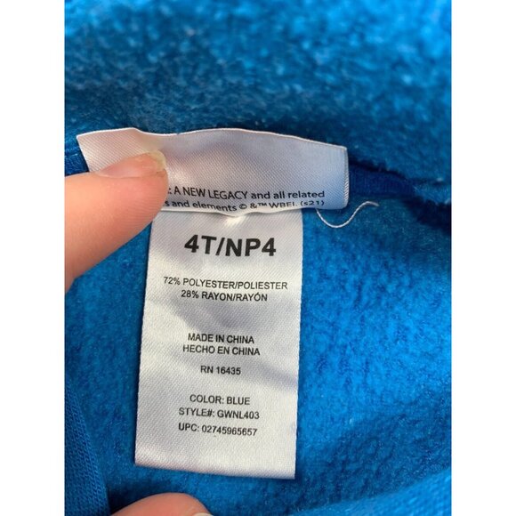 Space Jam Pullover Hoodie Toddler 4T Blue Basketball Bugs Bunny Loney Tunes - Picture 3 of 12